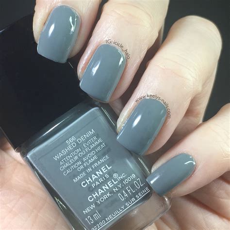 chanel washed denim nail polish.